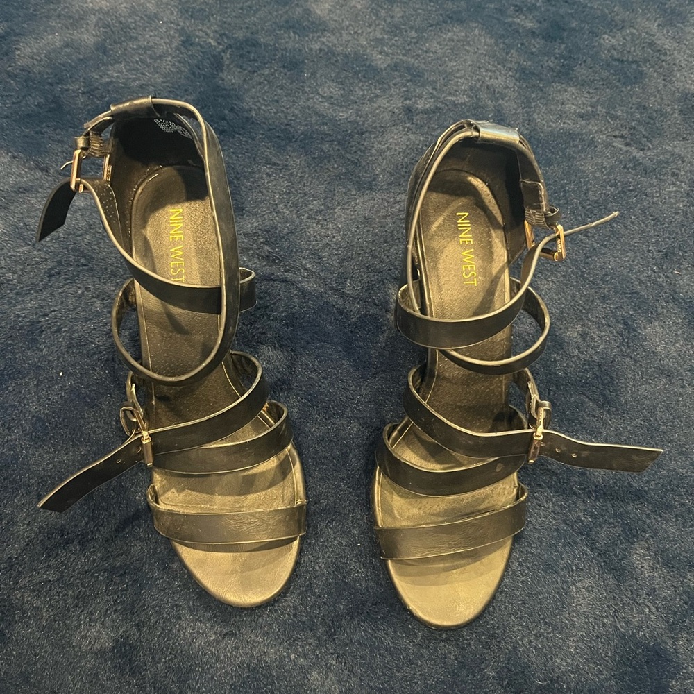 Nine West Seraphina Ankle Strap 3.5” Heels (Size 8.5)